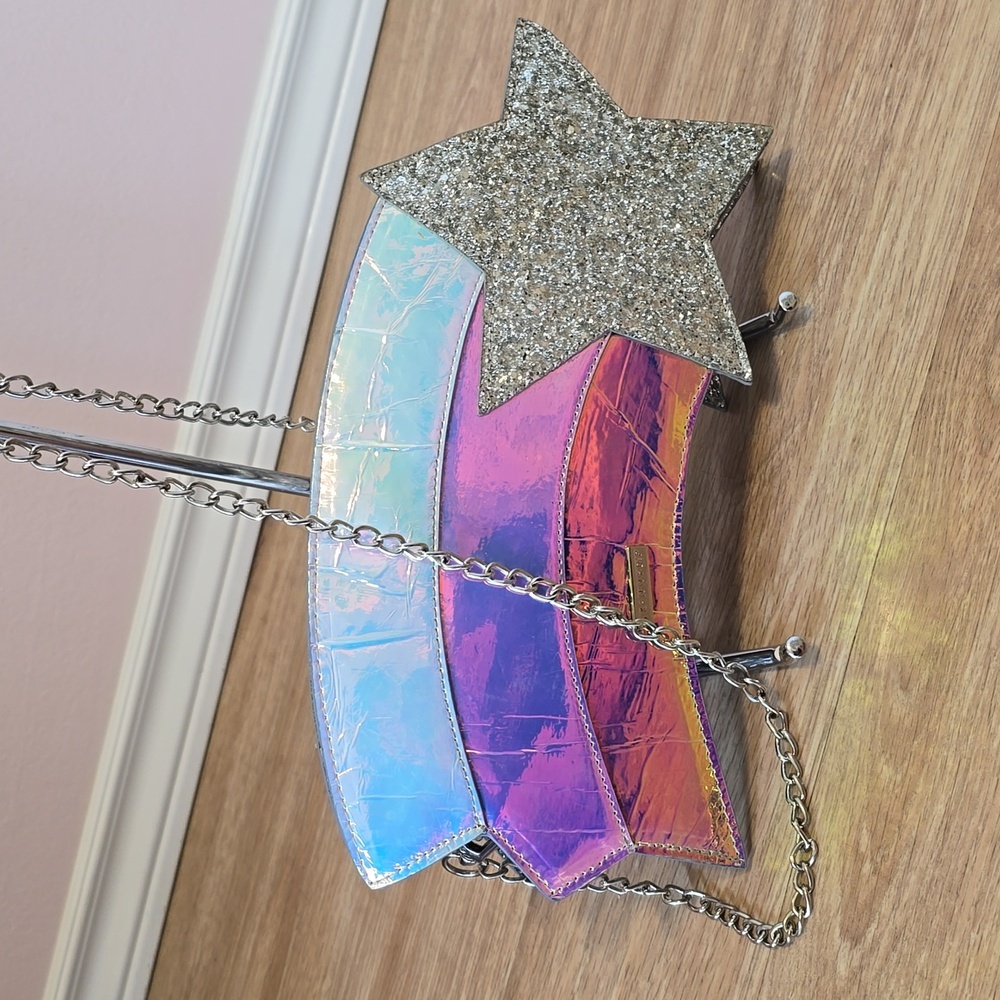 Skinny Dip Kaleidoscope Star Glitter Colorful Crossbody Purse Novelty Bag